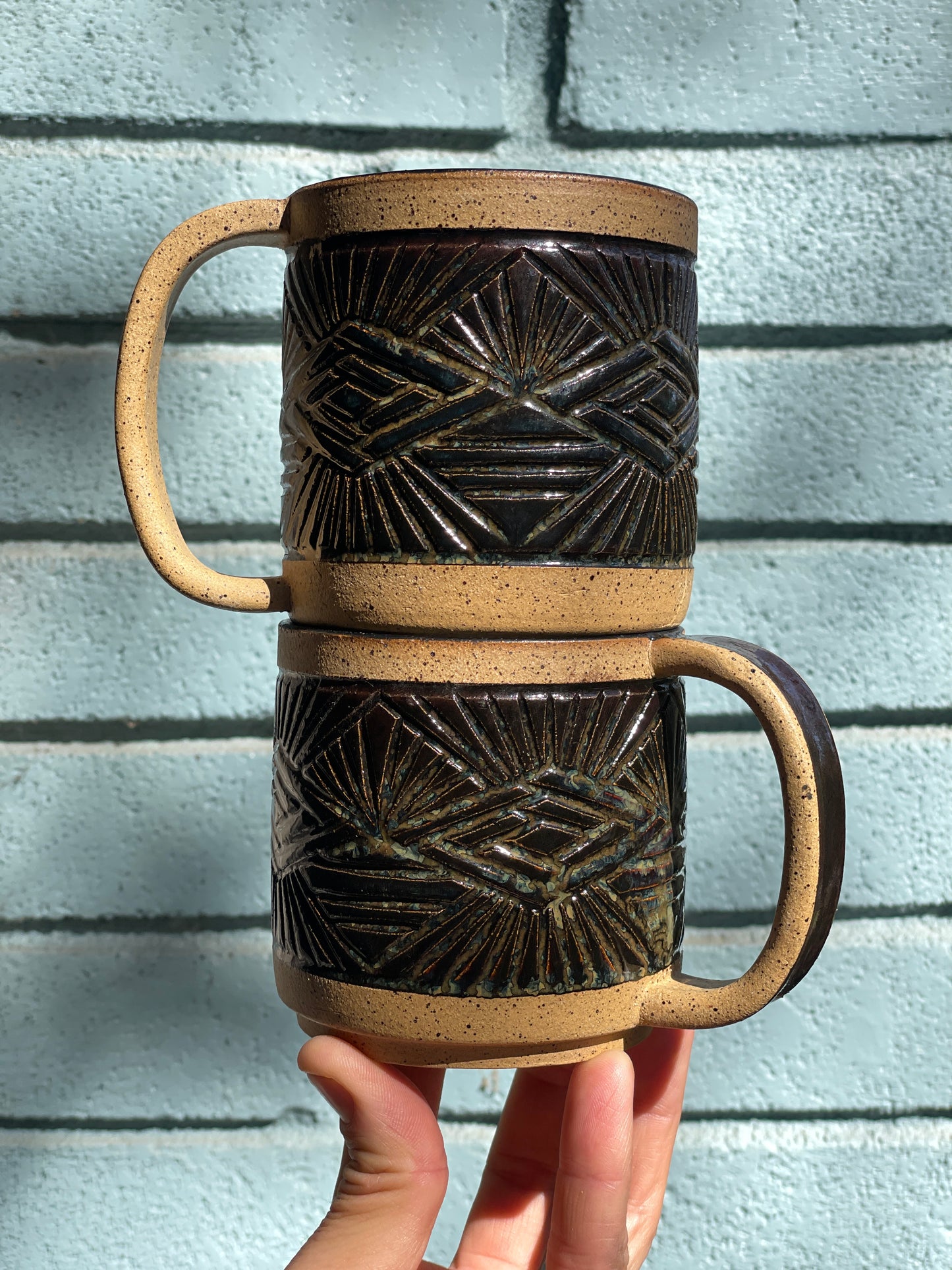 Hand-Carved Mugs