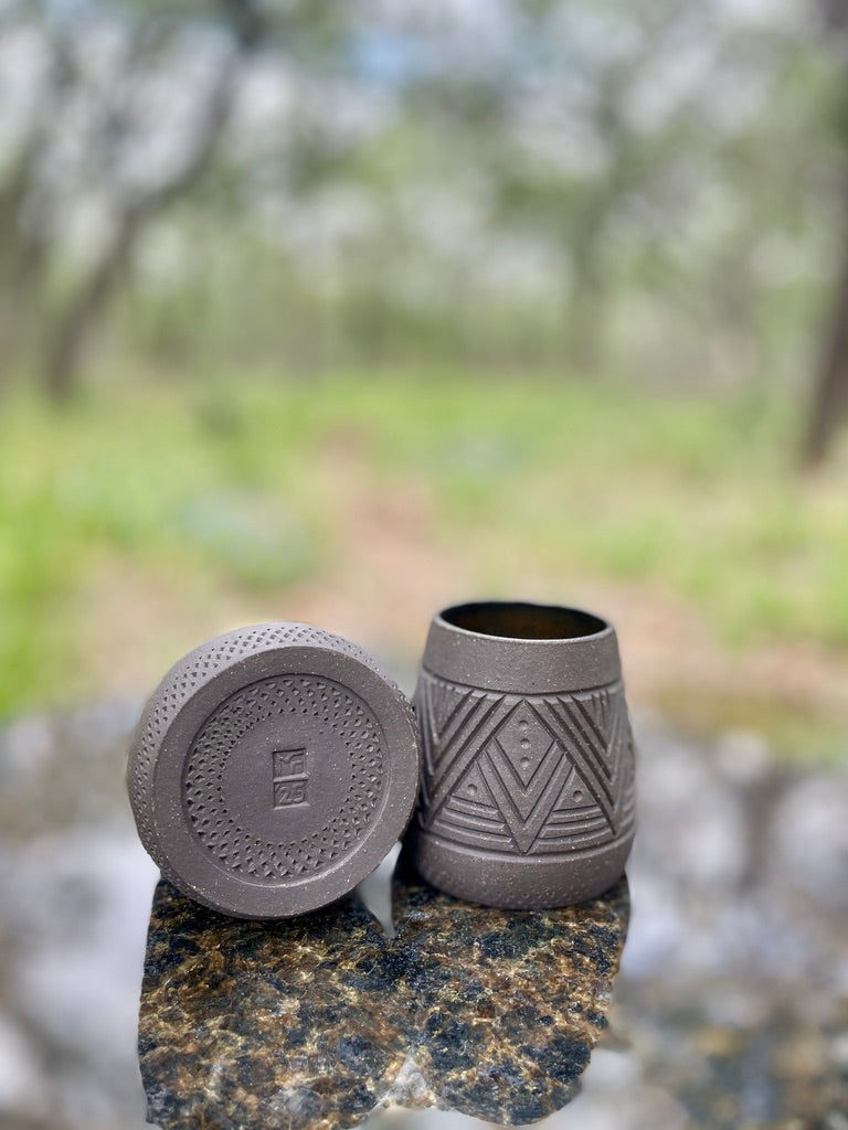 Carved Black Tumbler