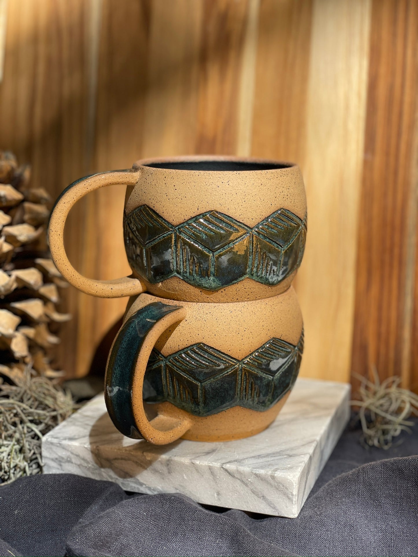 Hand-Carved Mugs