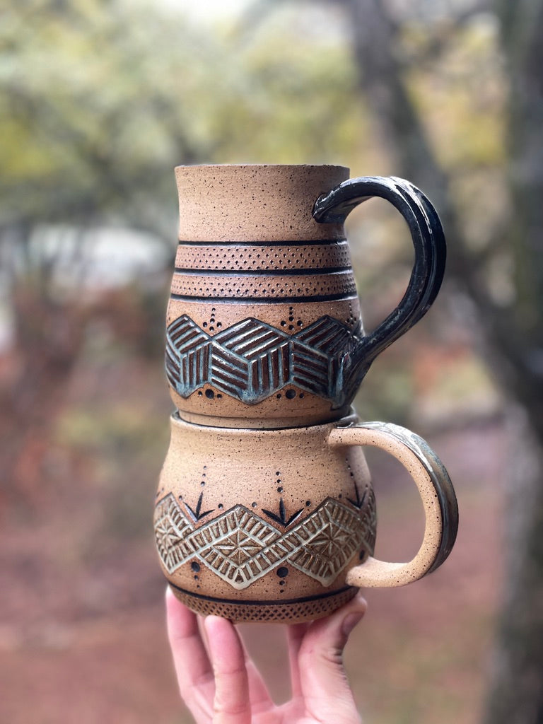 Hand-Carved Mugs